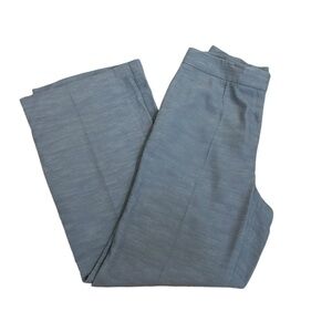 Doncaster Slate Blue Center Crease 100% Viscose Textured Dress Pants Womens Sz 6